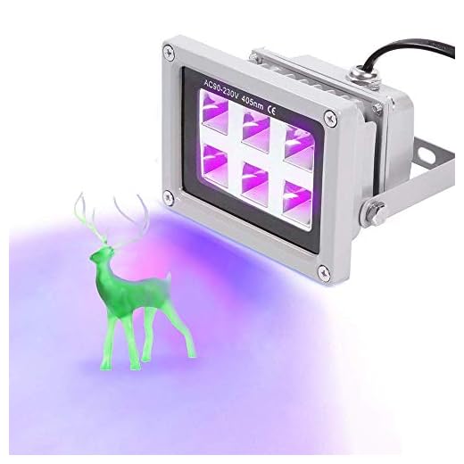 UniTak3D Luz de Curado de Resina UV 405nm 6W, Efecto de Salida de 60W, para Impresora 3D SLA/DLP y Resina Fotosensible Solidificada