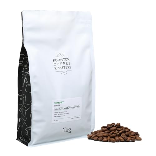 Rounton Coffee Roasters | 1kg Coffee Beans Granary Blend | 100% Arabica Medium Roast Beans | Freshly Roasted Speciality Coffee Bags | Roasted in Yorkshire