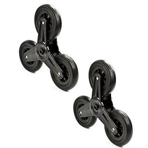 Mallofusa Pair Of Replacement Stair Climbing Shopping Cart Wheels For Shopping Laundry Cart #TOP1