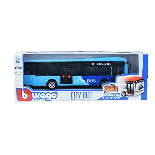BBURAGO - Stadtbus Milano City - 19 cm Realistisches Busmodell (zufällige Farbauswahl), offizielle Lizenz, empfohlenes Alter 3+ Jahre