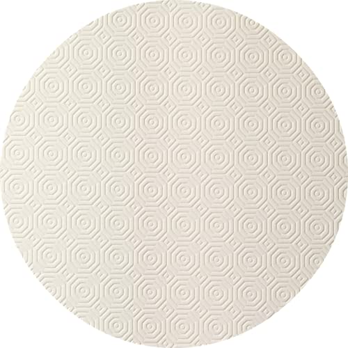 ROUND Heat Resistant Felt Cream Grey Beige Brown HEAT RESISTANT (Cream, 110.cm (43" inch))
