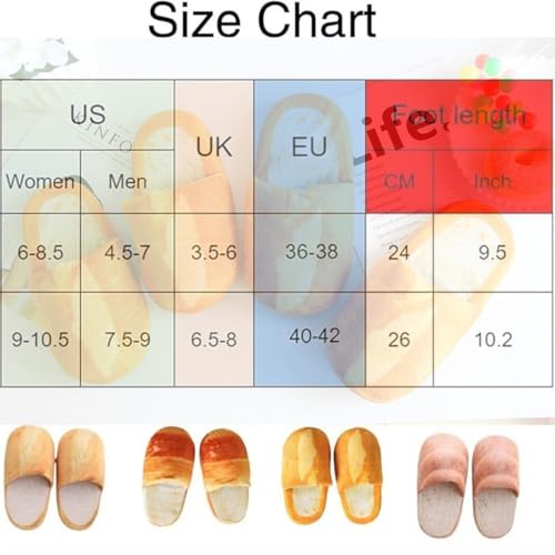 Bread Slippers for Women - Memory Foam House Shoes, Non-Slip Indoor Slippers, Breathable Plush for Winter (Machine Washable)2