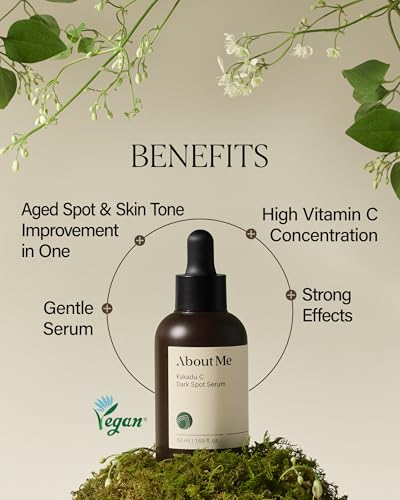 ABOUT ME Kakadu C Uneven Tone Serum – Korean 70.2% Kakadu Plum Extract Vitamin C Serum for All Skin Types – Daily Tone Evening with Niacinamide & Tranexamic Acid – Korean Skin Care – 1.69oz, 50ml