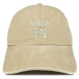 Trendy Apparel Shop Nashville TN Embroidered Pigment Dyed Washed Baseball Cap - Khaki