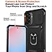 Gritup for Samsung Galaxy A56 5G Case with Screen Protector*2, Galaxy A56 Case Build in 360° Rotating Ring Kickstand, Military Grade Protective Case for Samsung A56 Phone, Black