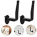SHINEOFI Heavy Duty Metal Pegboard Hooks for Peg Boards, Small L-Shaped Hole Board Hooks 2pcs Black, Industrial Wall Storage Accessories for Garage and Workshop Organization