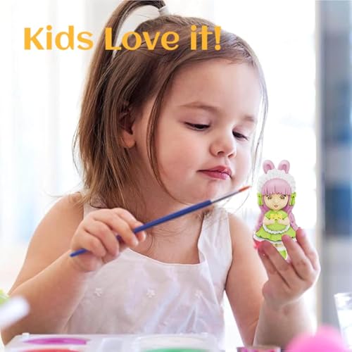 Image of SUPER TOY Activities DIY Mould and Paint Craft kit, Paint Your Own Doll Painting Kit Plaster Figurine Set with Pigments Palette & Mold Art & Craft Set - Educational Toy for 3-12+ Year Old Boys and Girls