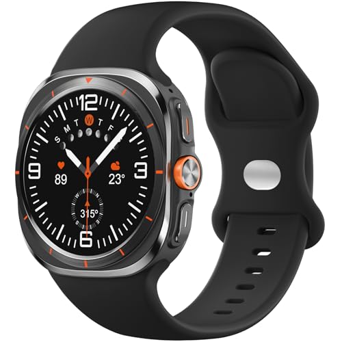 Easuny Sport Band for Samsung Galaxy Watch Ultra (2025/2024) Bands, Soft Silicone Waterproof Loop Replacement Strap for Galaxy Ultra Watch Band 47mm for Men