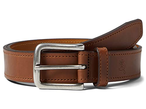 Johnston & Murphy Men's Baldwin Belt - Premium Leather, Silvertone Buckle