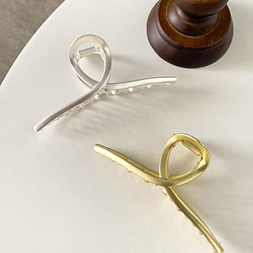 2 Unidades Acessório De Cabelo Com Presilha De Tubarão Clipe De Garra De Metal Clipe De Garra De Pér