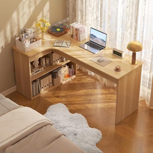 ���ϑ� �p�\�R���f�X�N L ���^100/120/140cm ���b�J�[�t�� �R�[�i�[�p�\�R���׋��� ���ϑ� ����ω׏d �ȒP�g�� ����/�Q��/�I�t�B�X�Ή�MumuElf (100*70*74cm,�؂̐F ����)