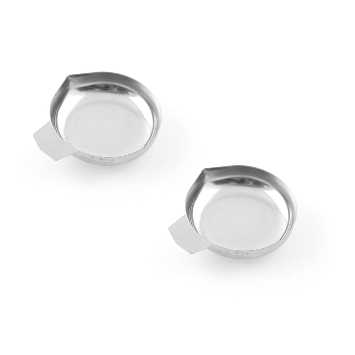 ZYAMY 2PCS Electronic Scale Tray Stainless Steel Mini Weighing Tray Diamond Carat Weighing Tray Weighing Pharmaceuticals Gold Beating Tools Spices for Jewelry Liquid Powder Lab Supplies