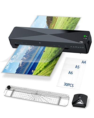 Zenmos A4 Laminator With 30 Pouches, Hot and Cold Setting, Portable for School Home Use