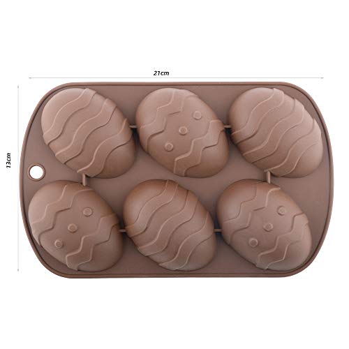 image for zengxiaoyun Easter Egg Molds, 3D Dinosaur Egg Chocolate Mold Giant Ost