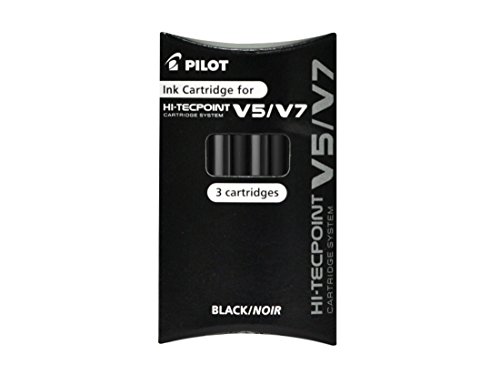 Image of Pilot V5 Cartridge System Liquid Ink Rollerball, 0.5 mm Tip Single Pen with 3 Free Refills - Black