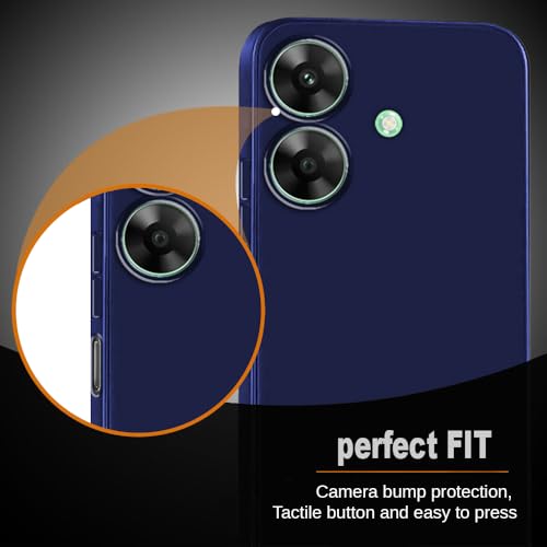 Image of Back Cover for Realme C61 4G / Narzo N61 4G | Full Camera Protection | Premium Liquid Silicon Case | Flexible Bumper Case for Realme C61 4G / Narzo N61 4G (Dark Blue)