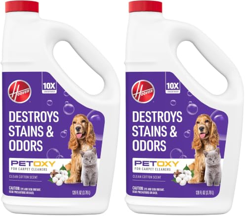 Image of Hoover PowerScrub Elite Pet Upright Carpet Cleaner Machine, Lightweight Deep Cleaning Shampooer Machine with Pet Tool and Hose, Pair Carpet Cleaner Solution (Pack of 2)