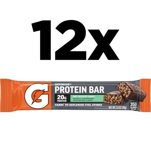 Gatorade Whey Protein Bars, Mint Chocolate Crunch, 2.8 oz bars (20g of protein per bar) (Pack of 12) - image 2