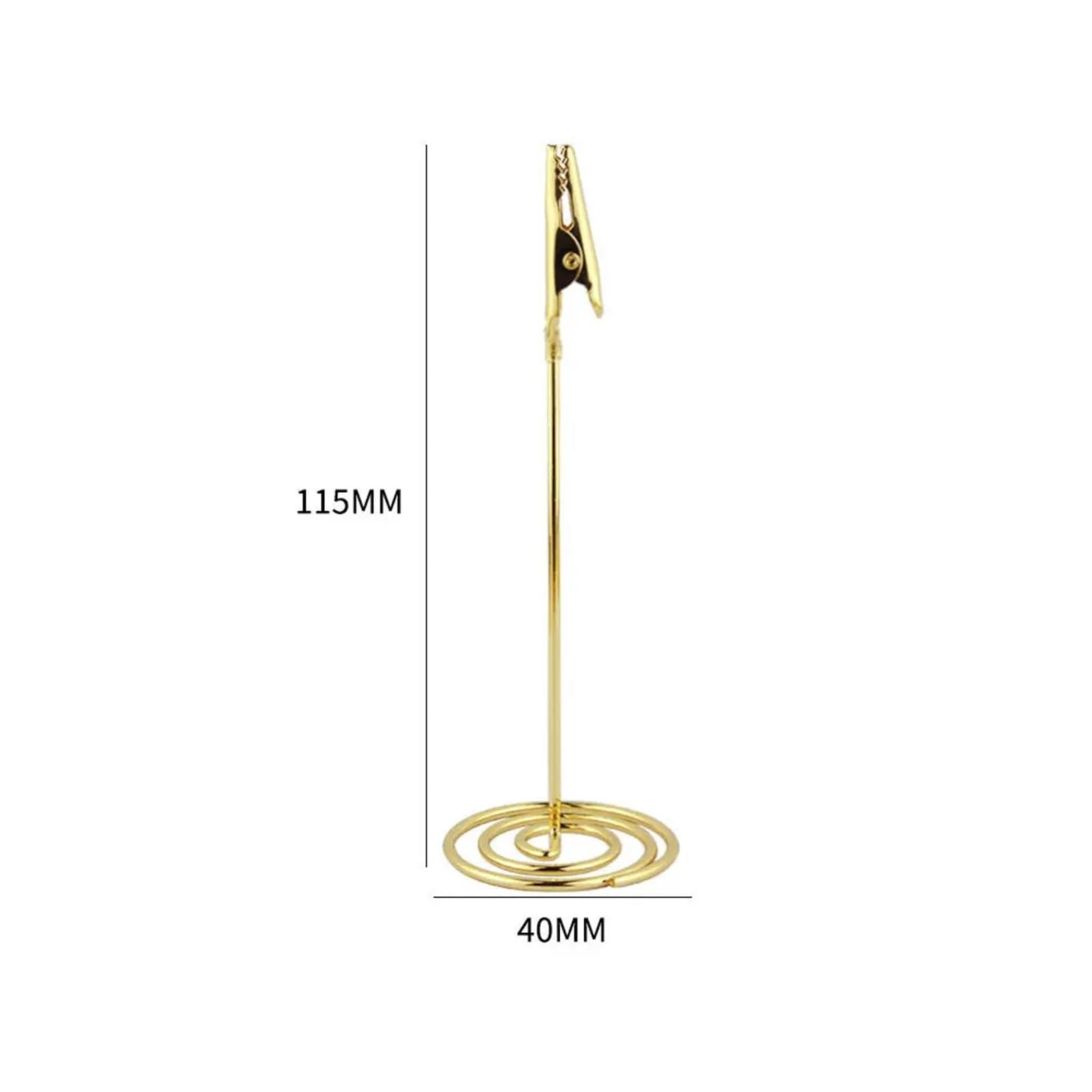 Lot de 20/50 supports de messages en acier inoxydable pour notes de bureau, menus, tables, étiquettes, bureau, fête de mariage
