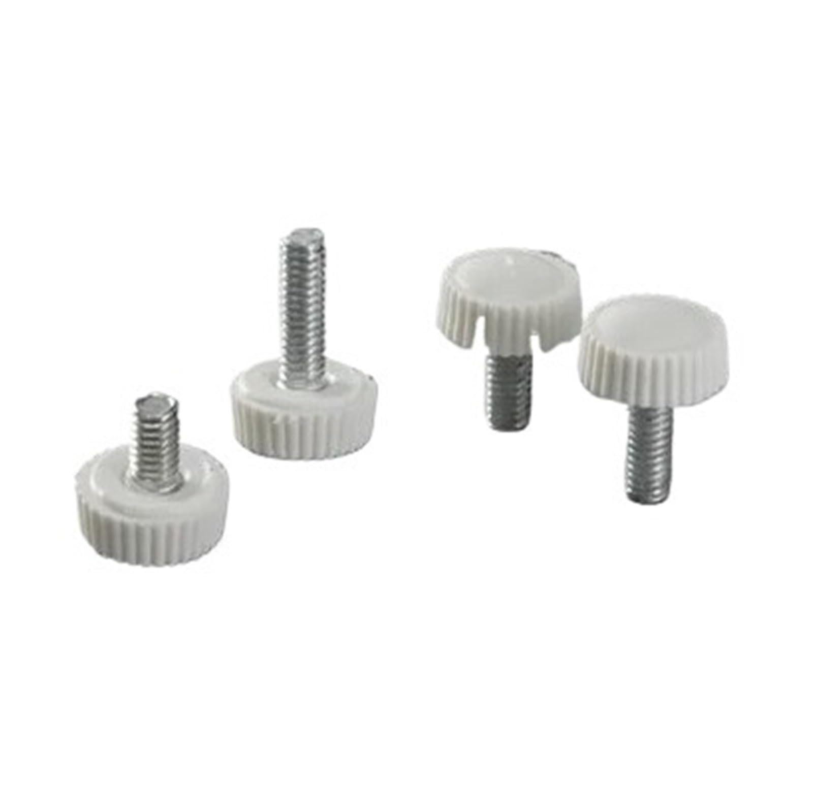 Set di viti a testa zigrinata in gomma zigrinata da 10 pezzi - Viti con maniglia in acciaio inossidabile for un facile serraggio - Plastica e idea(White,M4x10mm)