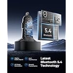 LENCENT Bluetooth 5.4 Car Adapter FM Transmitter 54W Fast Charging - Image 4