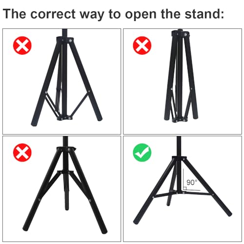 150" Portable Projector Screen with Stand, Foldable & Anti-Crease, HD 4K Movie Screen for Outdoor/Indoor Use, Home Theater, Parties & Business Presentations - Includes Carry Bag