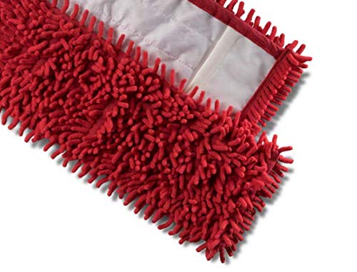 BELLANET - Funda para mopa, felpilla para suelos delicados, para todo tipo de soportes plegables de 50 cm, color rojo