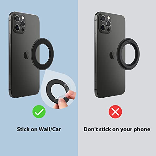 Nillkin Magnetic Shower Phone Holder Magsafe Wall Mount, 2 Pack Snaphold Magnetic Sticker For Iphone 14 Pro Max/14 Pro/14/13/12 Series/Magsafe Case, Magsafe Phone Mount For Kitchen, Bathroom, Black #TOP4