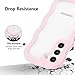 QLTYPRI Compatible with Samsung Galaxy A15 4G/5G Case, Cute Curly Wave Frame Clear Case for Girls Women, Transparent Soft Silicone TPU Bumper Shockproof Protective Cover for Samsung A15 - Pink