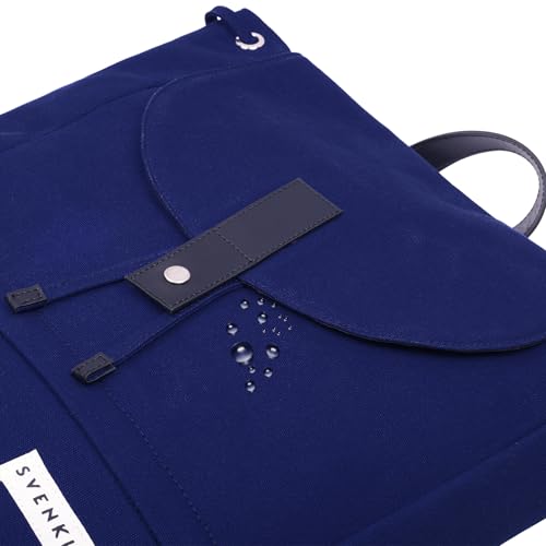 Image of Svenklas Hagen Backpack - 20 L Organic Cotton Italian Leather 16 inch Inch Laptop Bag For Men and Women