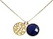 Produktbild Gemshine - Damen - Halskette - Anhänger - LEBENSBAUM - 925 Silber Vergoldet - Saphir - Blau - 45 cm