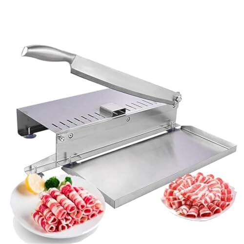 YMXEURSC máquina cortadora de Carne fría,máquina cortadora de Hueso de Acero Inoxidable para cocinar en casa(27CM)