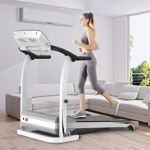 Image of Home Folding Treadmill with Incline, Electric Treadmill Machine with Heart Rate Monitor 3 Level Manual Incline Speakers Auto Lube Pulse Exercise Machines