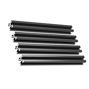 Sraeriot Aluminium Profiel 2020 V Type Europees Standaard Geanodiseerd Extrusieframe Zwart Lineaire Rail Voor Diy 4pcs…