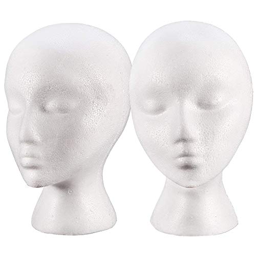 portable hat display - smallwoodi Mannequin Head,Portable Female Mannequin Head Wig Stand Shop Hat Cap Sunglasses Scarf Display White