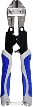 8" Mini Bolt Cutter - Cr-V Steel,Ergonomic Soft Non-Slip Grip,Safety Lock,for Small Screws,Hooks,Fence,Mini Wire Cutters Heavy Duty