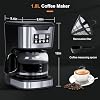 Programmable Coffee Maker 12 Cup Brew & Drip coffee machine, Fully Automatic, 1-4 Cup Setting, Stainless Steel,Keep- Warm Function, Household, Home and Office,Black