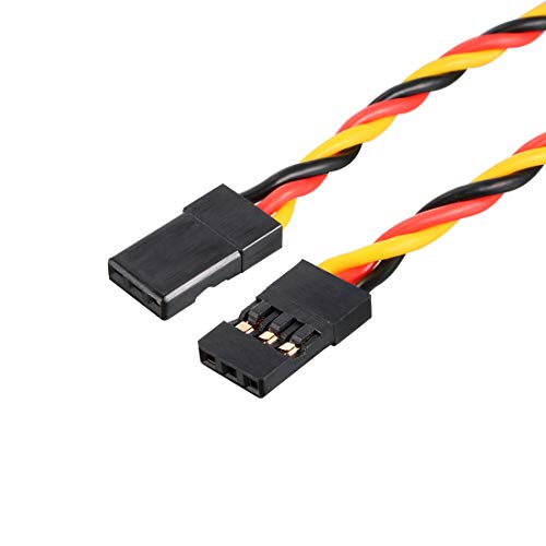 Rallonge servo anti-interférence 22 AWG torsadée 34cm mâle-mâle