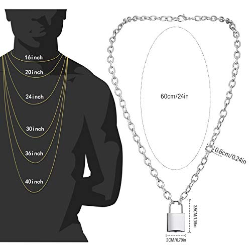 Vagalbox Cadeado Chaveiro Eboy Egirl Hip Hop Punk Corrente para Homens Mulheres Meninos Meninas