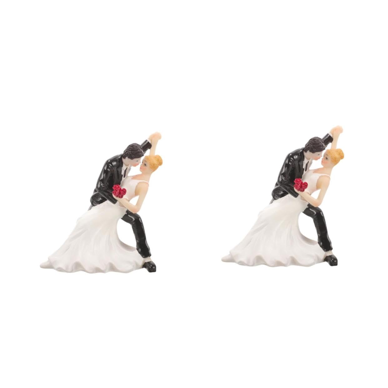 INOOMP 2 Pezzi Decorazione per Torte Nuziali con Sposini Cake Topper per Matrimoni Accessorio Leggero e Ornamentale per Torte Tematiche per Nuziali
