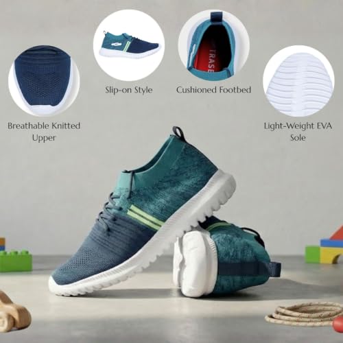 Image of TRASE Kids Sports Shoes for Boys | Lightweight Comfortable Running & Walking Shoes with Anti-Skid Sole
