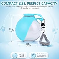 2Pcs Dog Water Bottle, 2 in 1 Portable Dog Water Bottle with Bowl, Portable Water Bottle for Small Dogs, Leak Proof Travel Dog Water Bottle for Walking Hiking (Blue and Pink) — image 2