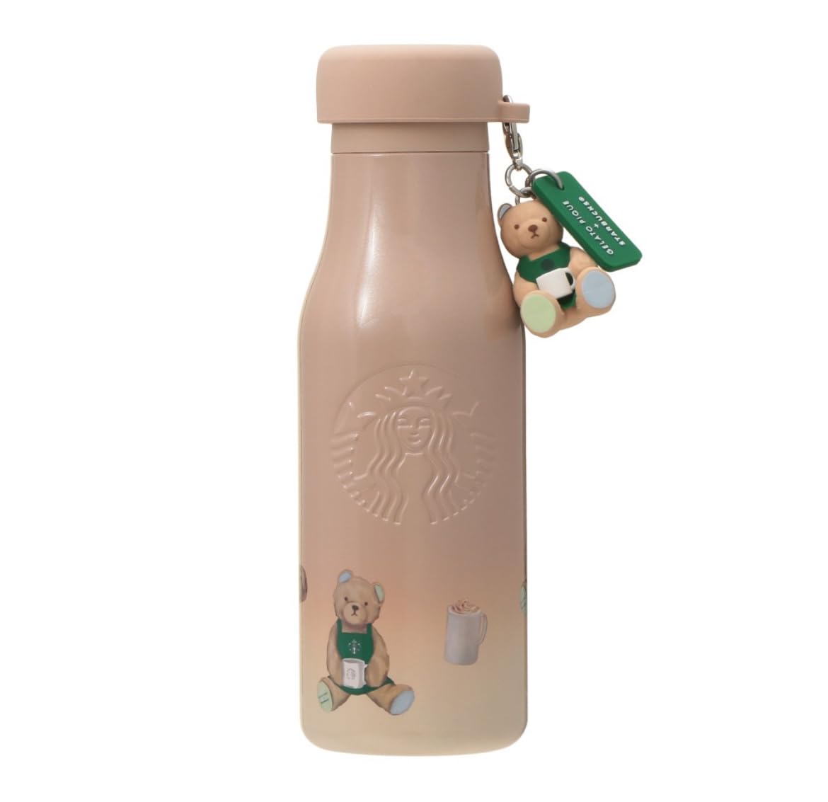 スターバックス クマ　水筒　タンブラーセット ベージュ　モカ　ジェラピケ Amazon | STARBUCKS スタバ スターバックス ジェラ ピケ リッドカバー