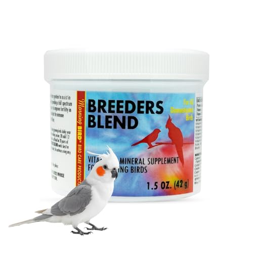 Morning Bird Breeders Blend 1.5 oz – Protein Supplement for Birds – Supports Breeding, Chick Growth, Muscle Development & Immune Support – Daily Vitamin Blend for Strong Bones & Overall Health