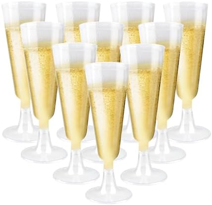 Beherdin 50 Sektgläser Plastik 160ml - Bruchsichere Champagnergläser Für Hochzeit & Party