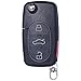 MechanMagic Key Fob Replacement Fits for Audi A4 A6 A8 Quattro S4 S6 S8 TT 1997 1998 1999 2000 2001 2002 2003 2004 2005 (FCC ID: MYT8Z0837231) Keyless Entry Remote Control Flip Key 314MHZ 4Buttons