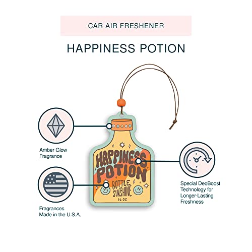 Image of Studio Oh! Kind To All Kinds Set of 2 Hanging Car Air Freshener, Long-Lasting Fragrance, Odor Eliminator, Scented Car Accessory for Auto Interior, Decorative Air Freshener, 4 x 7.5 in