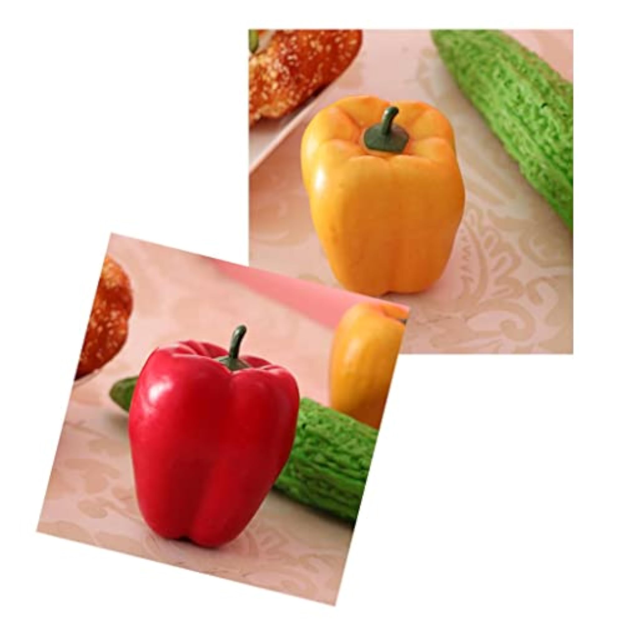 Realistic Artificial Red Bell Pepper Decorative Food