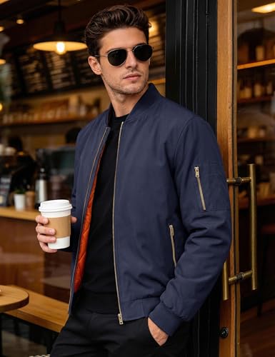 Image of MAGNIVIT Men's Bomber Jacket Casual Fall Winter Military Jacket and Coats Outwear