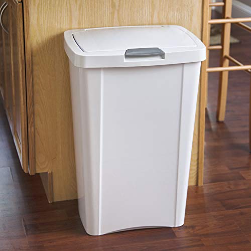 🛒 Crazy Deals Sterilite 10458004 13 Gallon TouchTop Wastebasket, White w/ Titanium Latch, 4-Pack 🛒 Crazy Deals Sterilite 10458004 13 Gallon TouchTop Wastebasket, White w/ Titanium Latch, 4-Pack